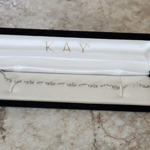 Kay Jewelers Silver Floral Bracelet